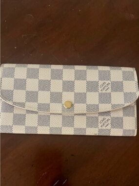 Louis Vuitton Damier Azur Checkered White Wallet